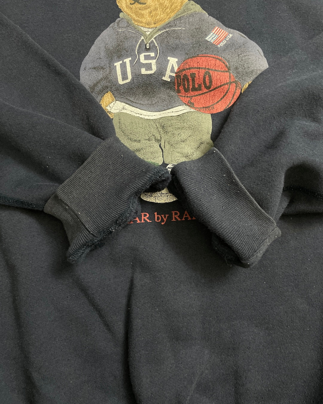 90's Ralph Lauren "POLO BEAR" ラグランスウェット 表記M ラルフローレン ポロベア