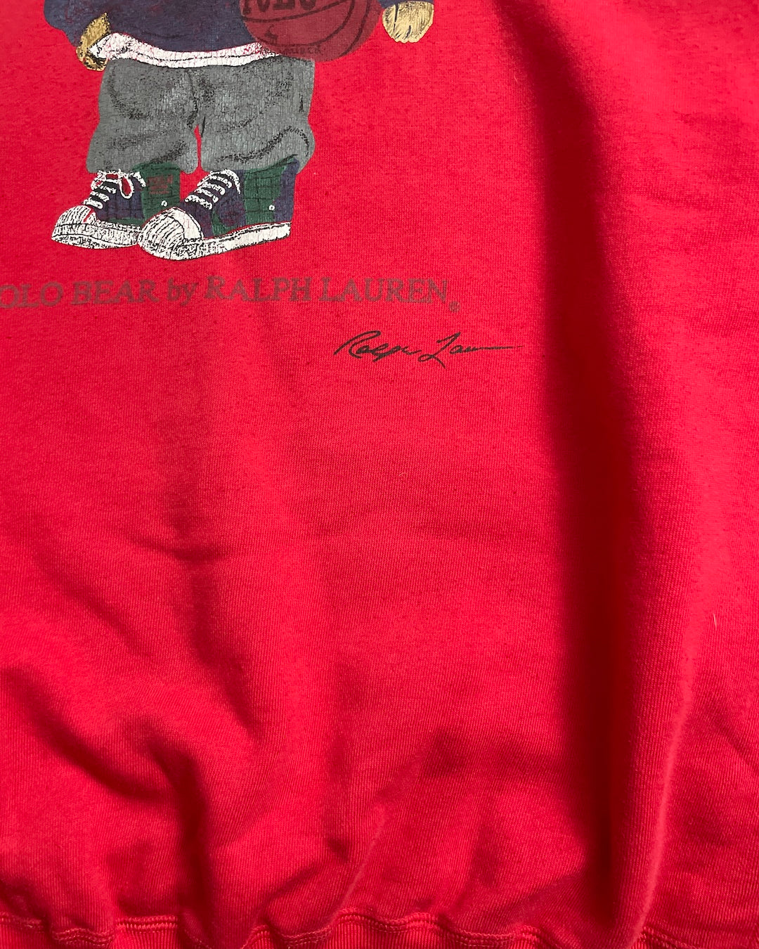 90's Ralph Lauren "POLO BEAR" フーディ 表記L ラルフローレン ポロベア