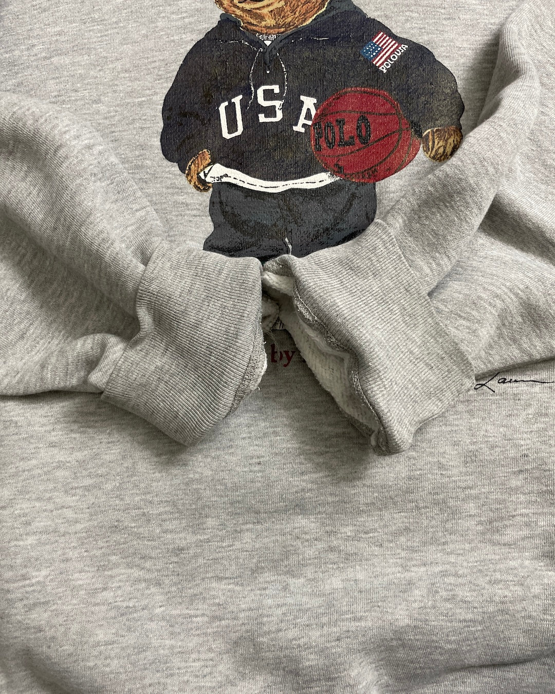 90's Ralph Lauren "POLO BEAR" ラグランスウェット 表記M ラルフローレン ポロベア
