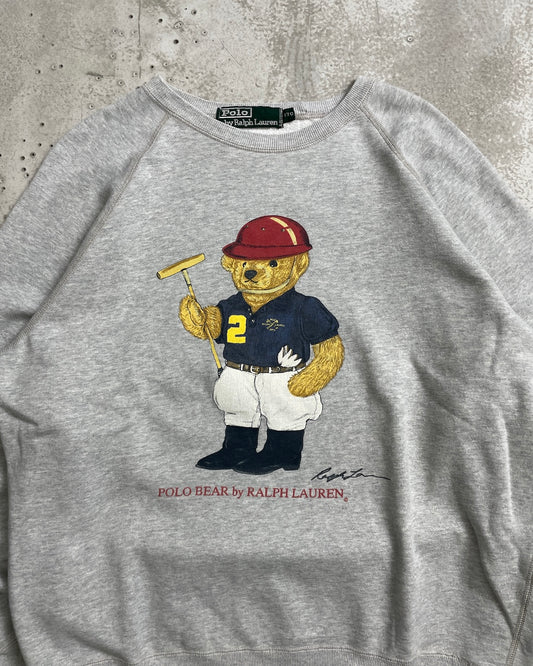 90's Ralph Lauren "POLO BEAR" ラグランスウェット 表記170 ラルフローレン ポロベア