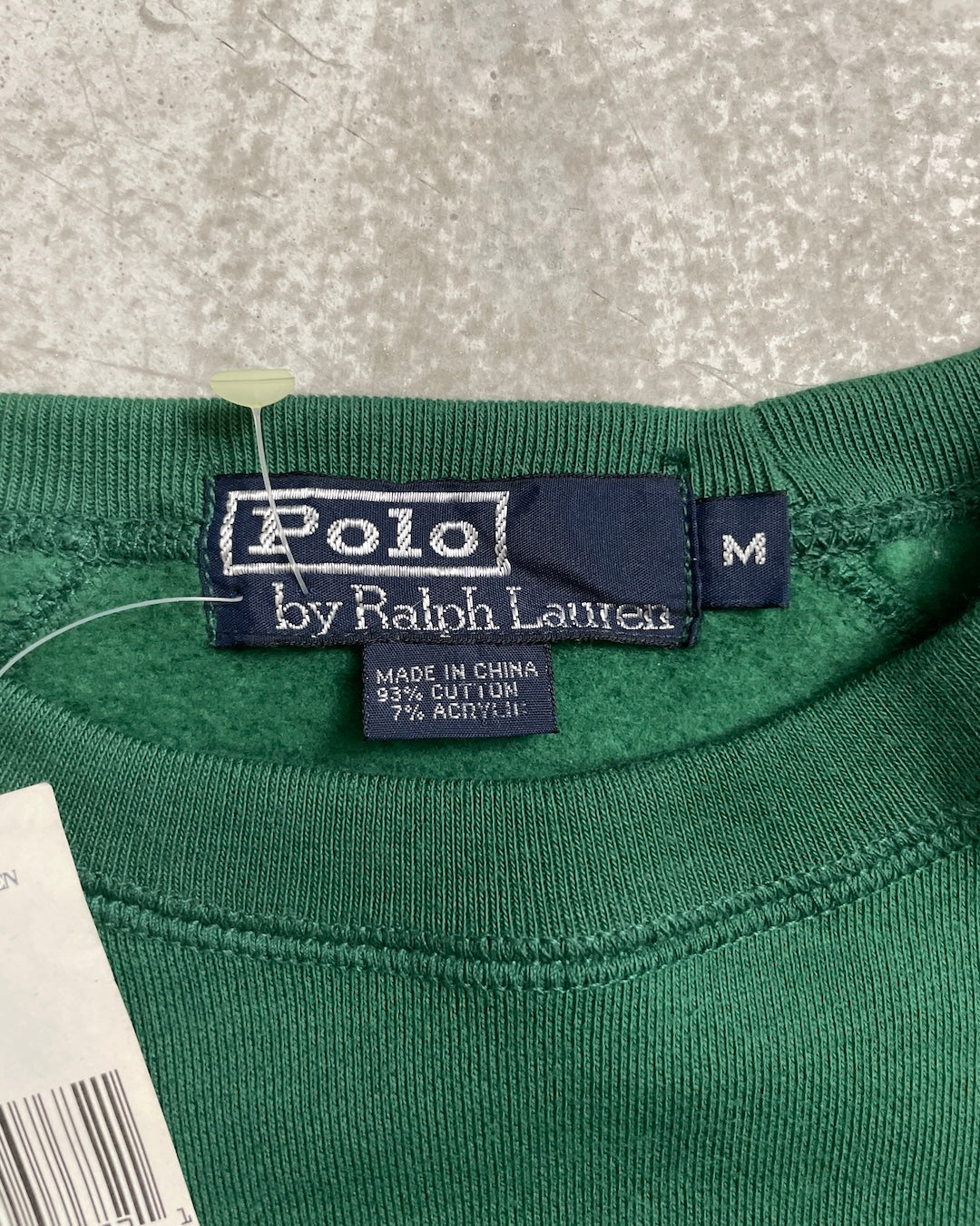 "DEADSTOCK" 90's Ralph Lauren "POLO BEAR" ラグランスウェット 表記M ラルフローレン ポロベア