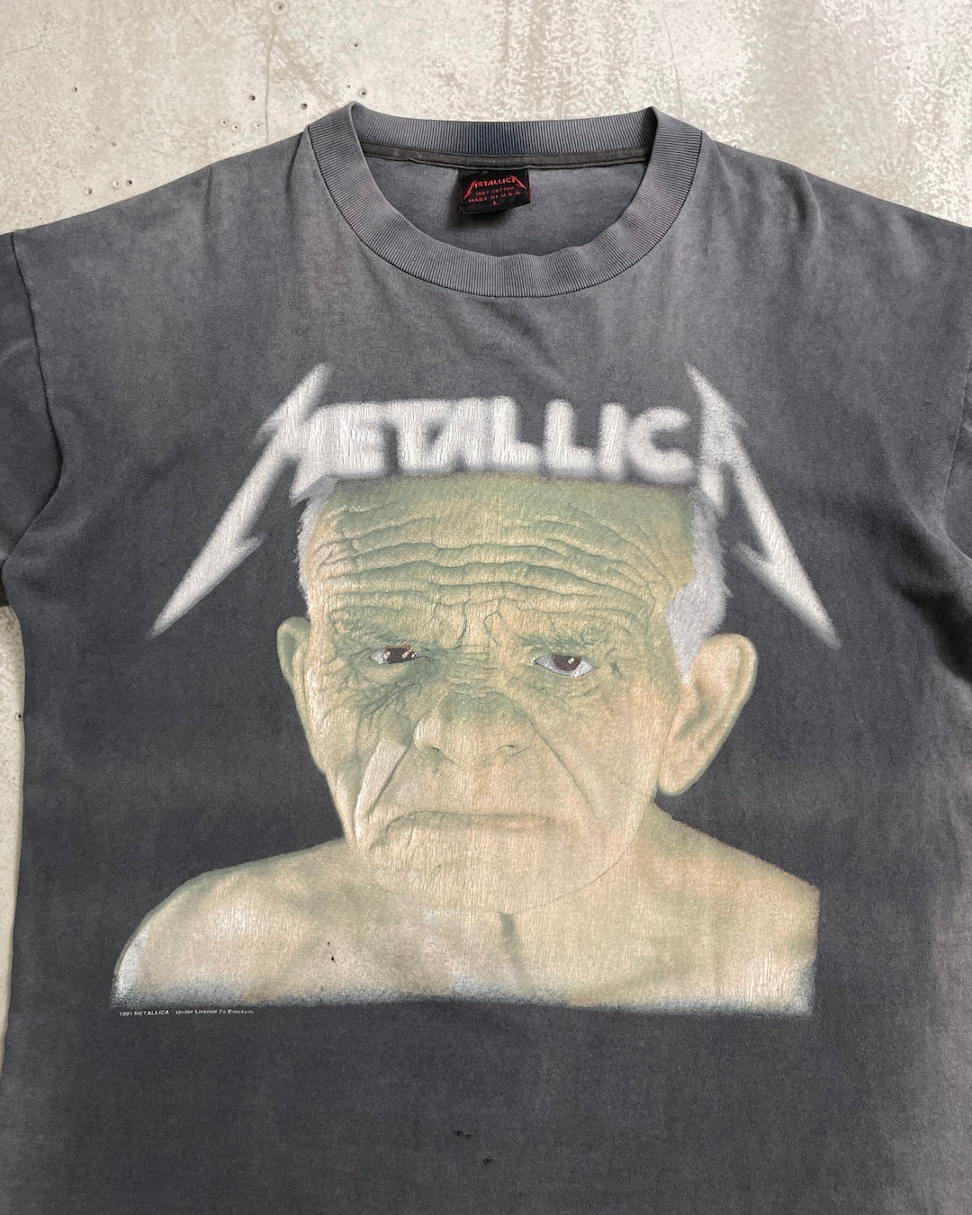 90's METALLICA "ENTER SANDOMANN" バンドTシャツ アルバム 両面プリント 表記L USA製 メタリカ サンドマン
