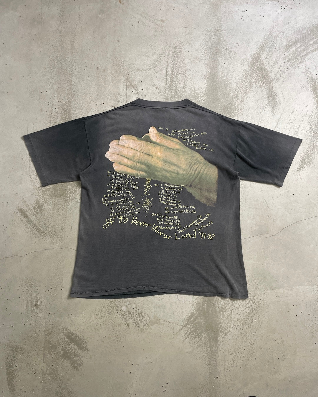 90's METALLICA "ENTER SANDOMANN" バンドTシャツ アルバム 両面プリント 表記L USA製 メタリカ サンドマン