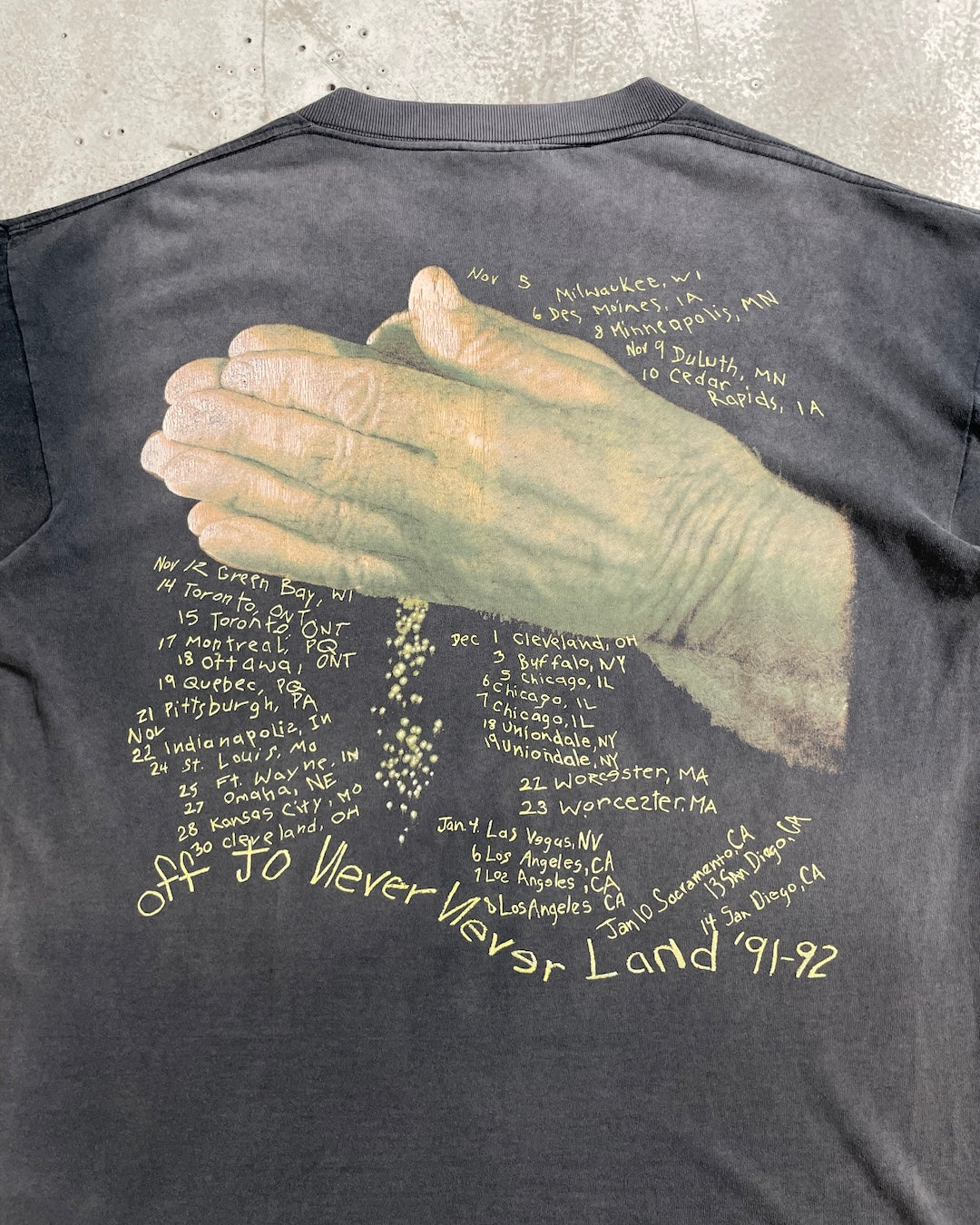 90's METALLICA "ENTER SANDOMANN" バンドTシャツ アルバム 両面プリント 表記L USA製 メタリカ サンドマン