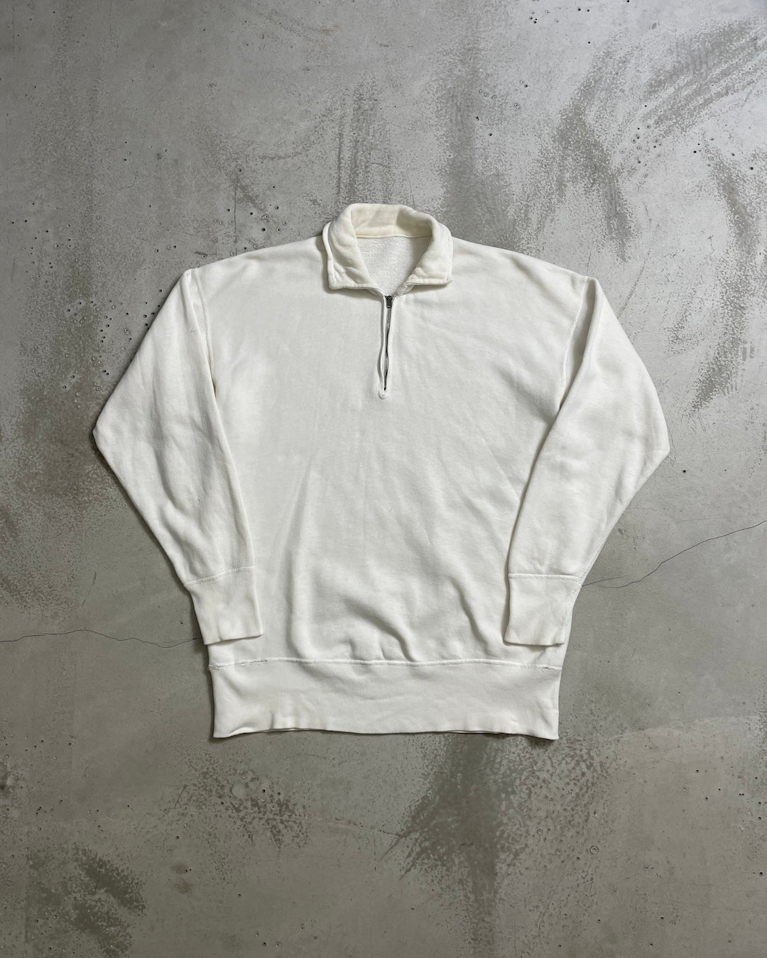 60's Vintage ハーフジップスウェット 片爪ジップ セットイン ブランク ヴィンスエ