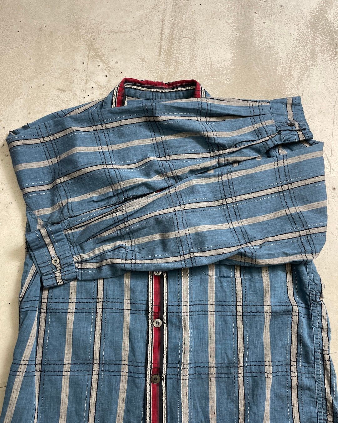 50's McGREGOR 長袖シャツ 開襟 ループカラー ストライプ 表記M L USA製マックレガー ヴィンシャツ