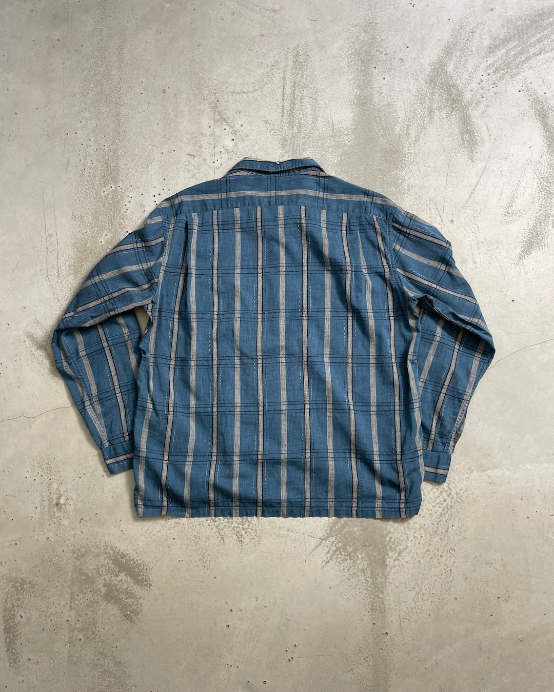50's McGREGOR 長袖シャツ 開襟 ループカラー ストライプ 表記M L USA製マックレガー ヴィンシャツ
