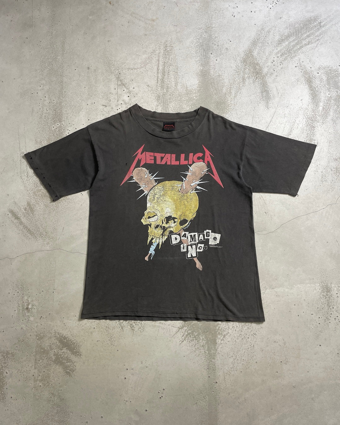 80's METALLICA "Damage Inc." バンドTシャツ 両面プリント PUSHEAD 表記L USA製 メタリカ パスヘッド