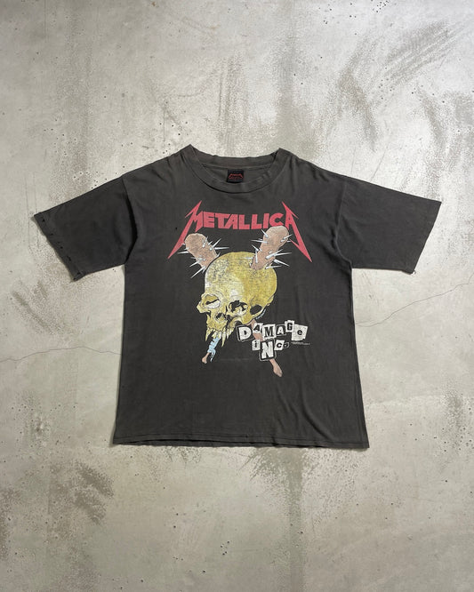 80's METALLICA "Damage Inc." バンドTシャツ 両面プリント PUSHEAD 表記L USA製 メタリカ パスヘッド