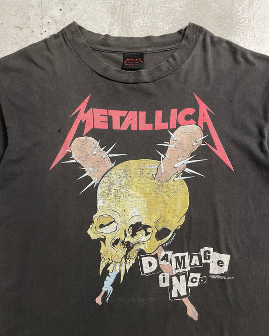 80's METALLICA "Damage Inc." バンドTシャツ 両面プリント PUSHEAD 表記L USA製 メタリカ パスヘッド