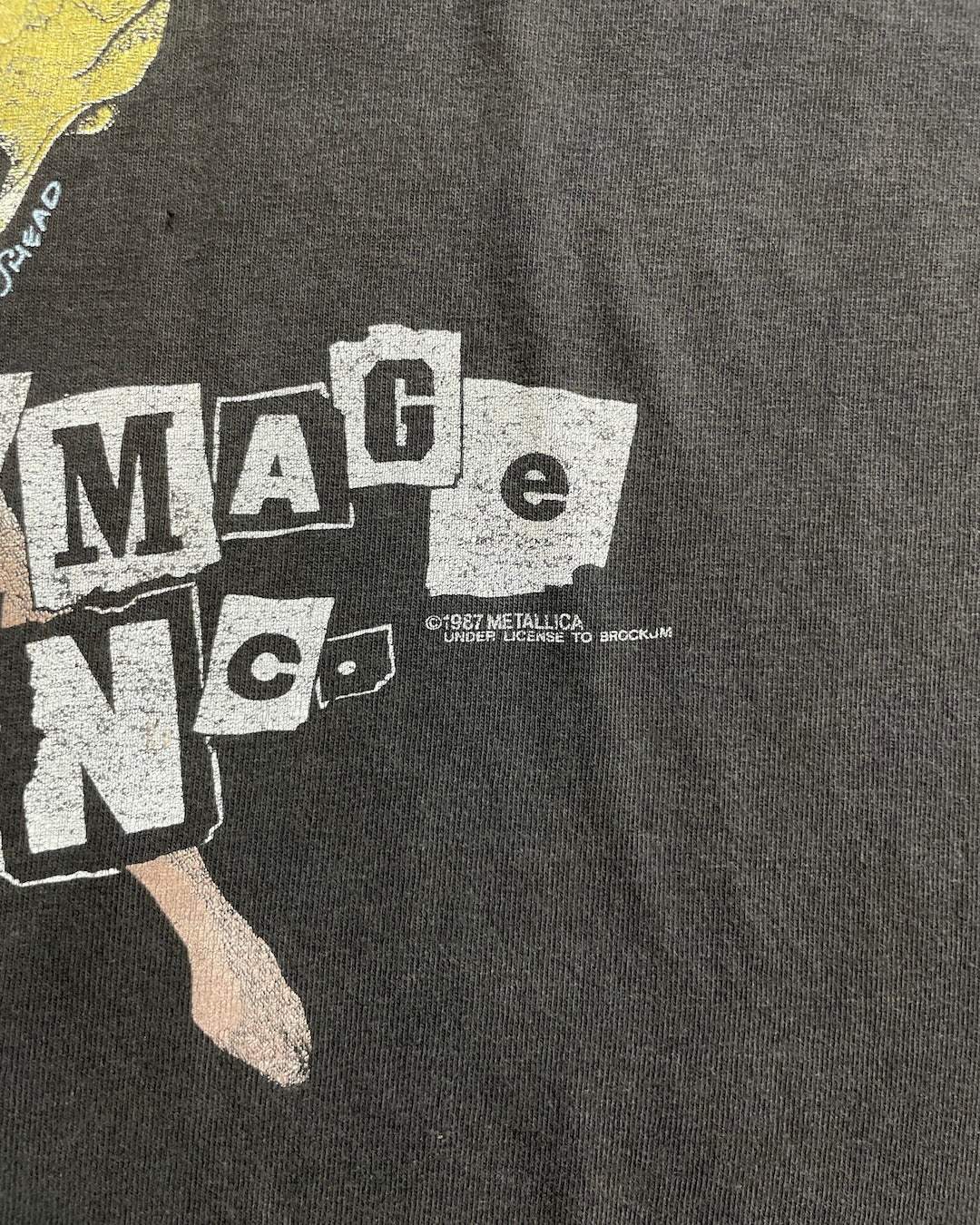 80's METALLICA "Damage Inc." バンドTシャツ 両面プリント PUSHEAD 表記L USA製 メタリカ パスヘッド