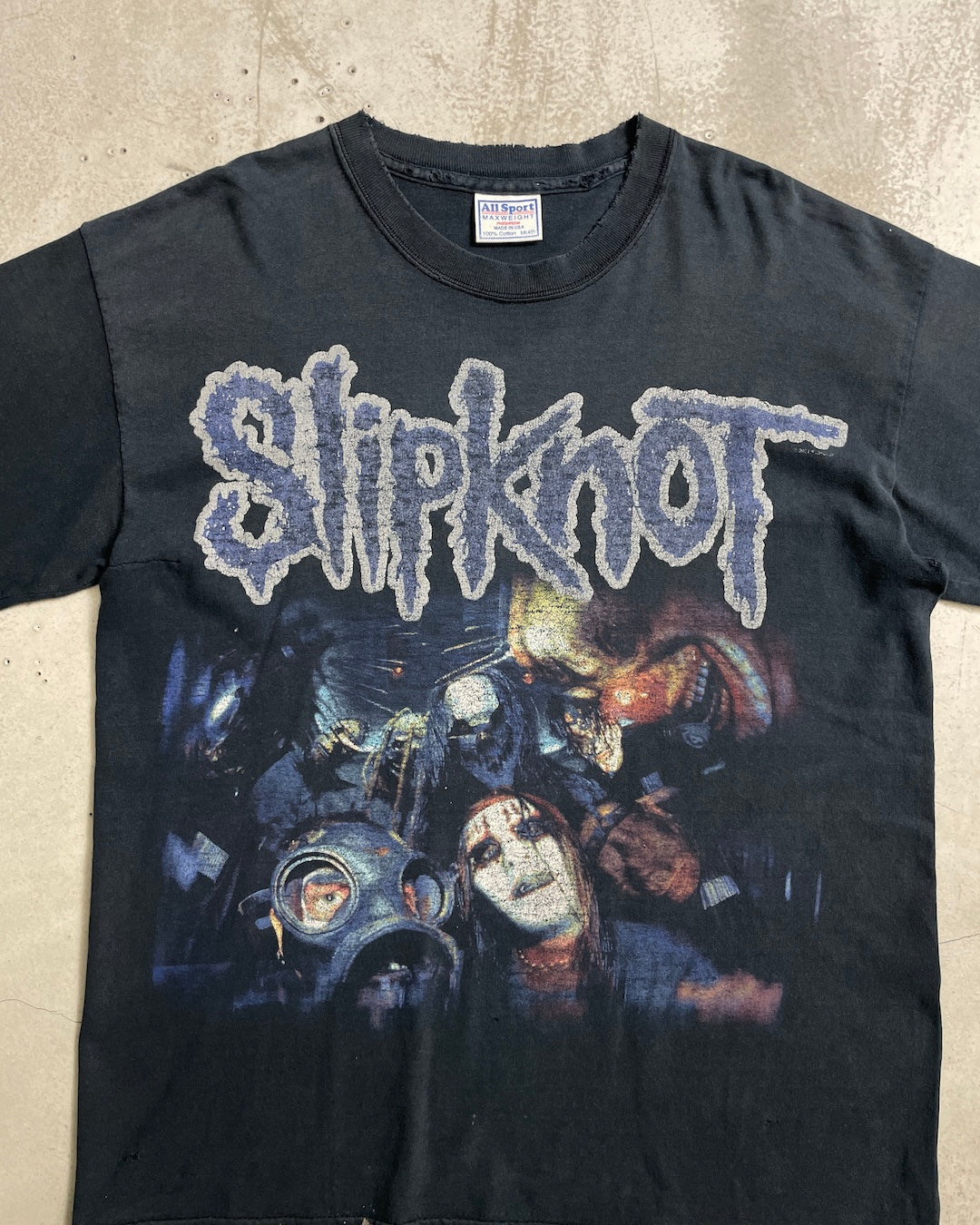 00's Slipknot バンドTシャツ メンバー 両面プリント 表記M USA製 スリップノット グランジ 襤褸