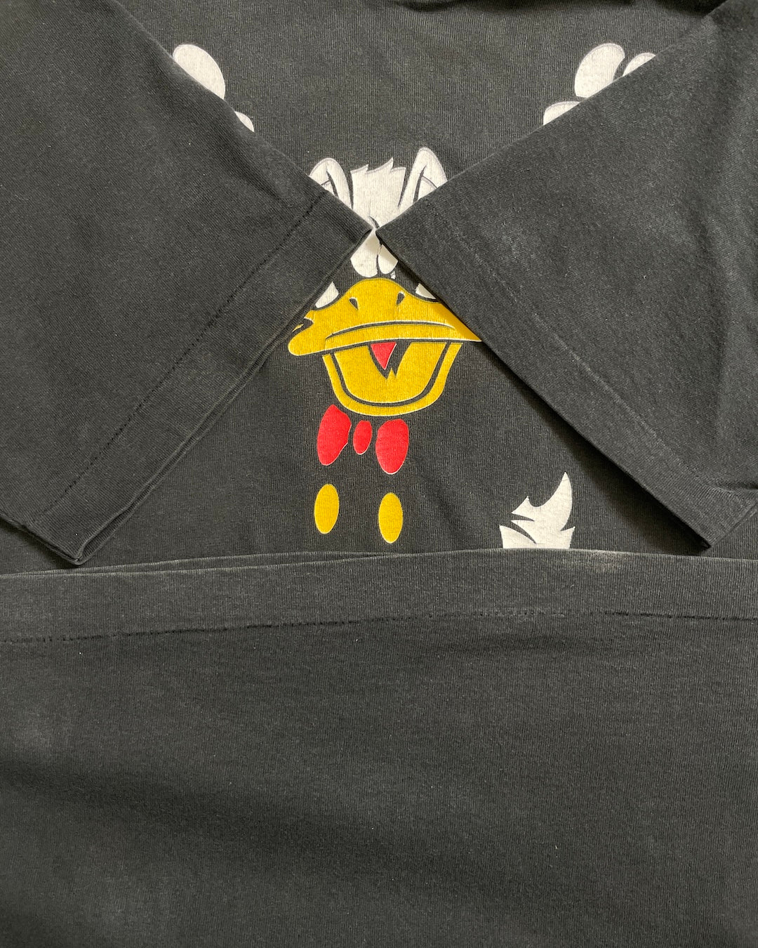 90's Disney "Donald" キャラクターTシャツ 大判プリント ディズニー 怒ドナルド