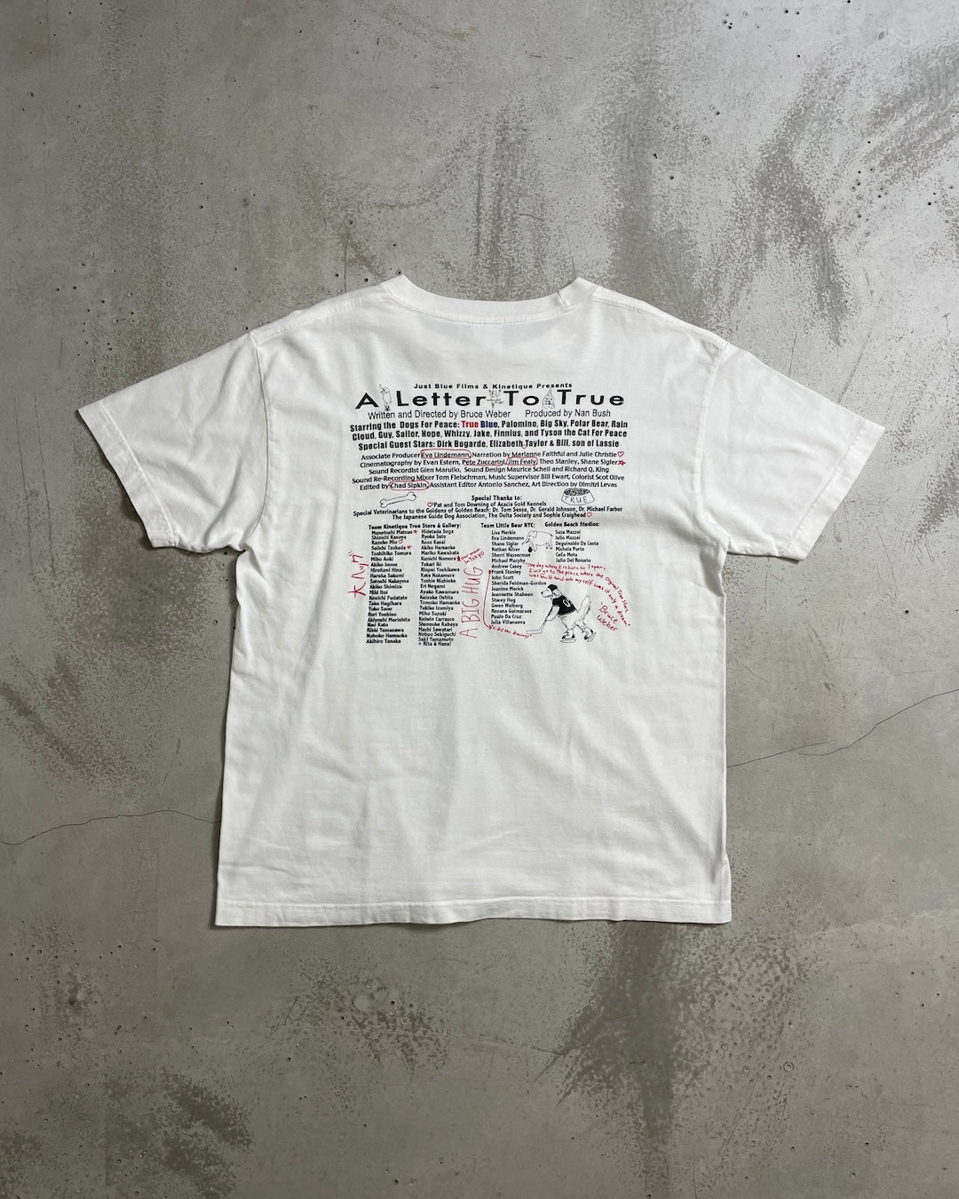 00's Bruce Weber "A LETTER TO TRUE" フォトTシャツ 両面プリント ブルースウェーバー