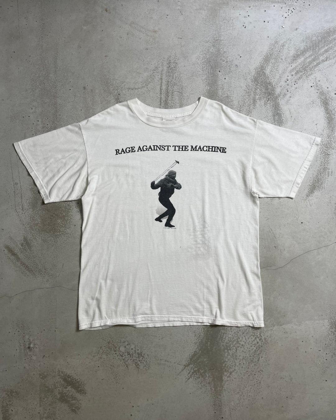 90's Rage Against The Machine "Sling shot" バンドTシャツ 両面プリント 表記L メキシコ製 レイジ