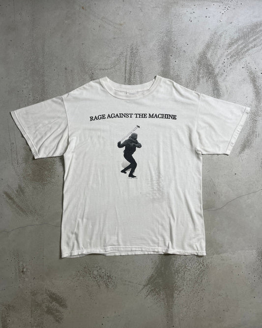 90's Rage Against The Machine "Sling shot" バンドTシャツ 両面プリント 表記L メキシコ製 レイジ