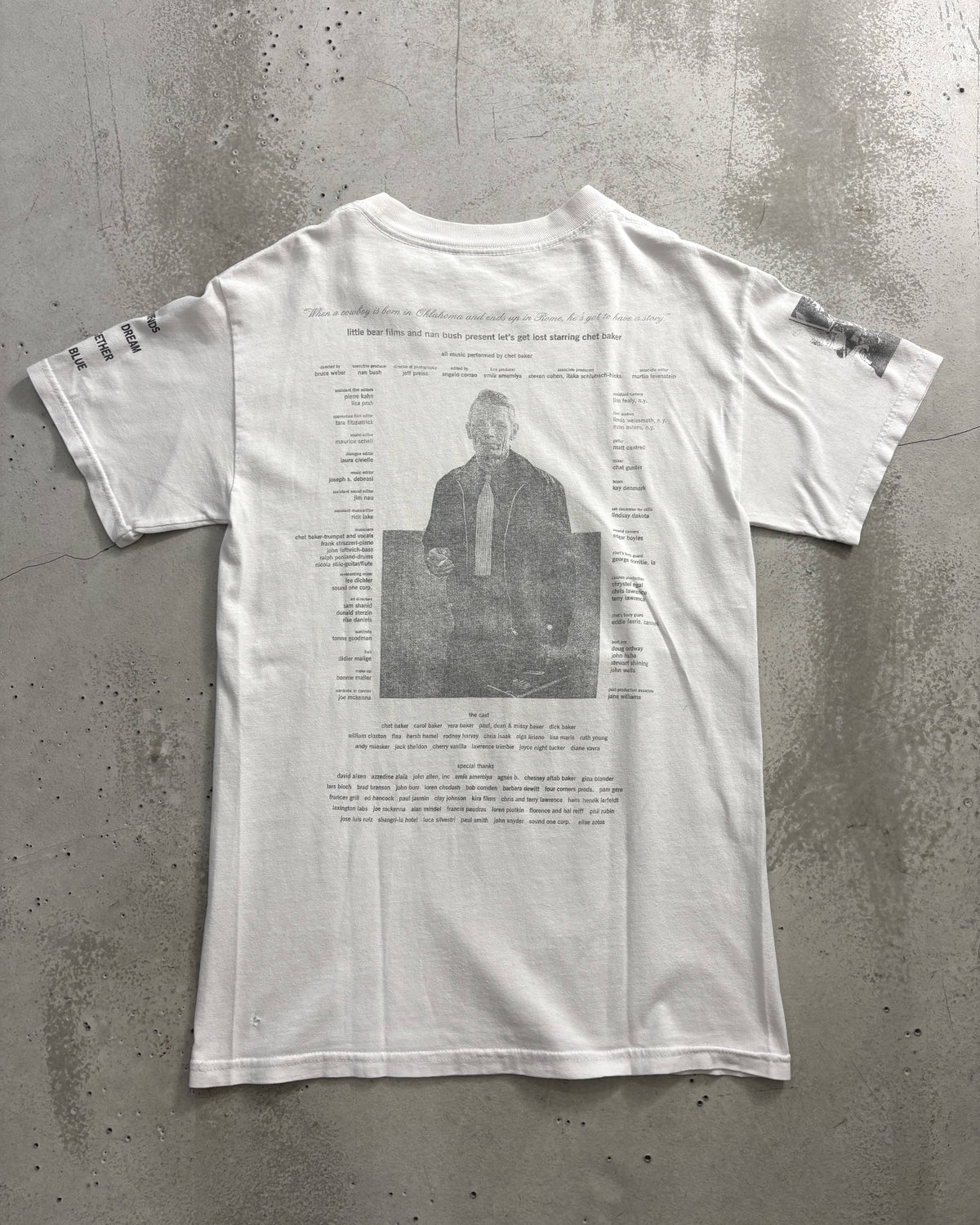00’s Bruce Weber chet baker フォトTシャツ 両面プリント ブルースウェーバー