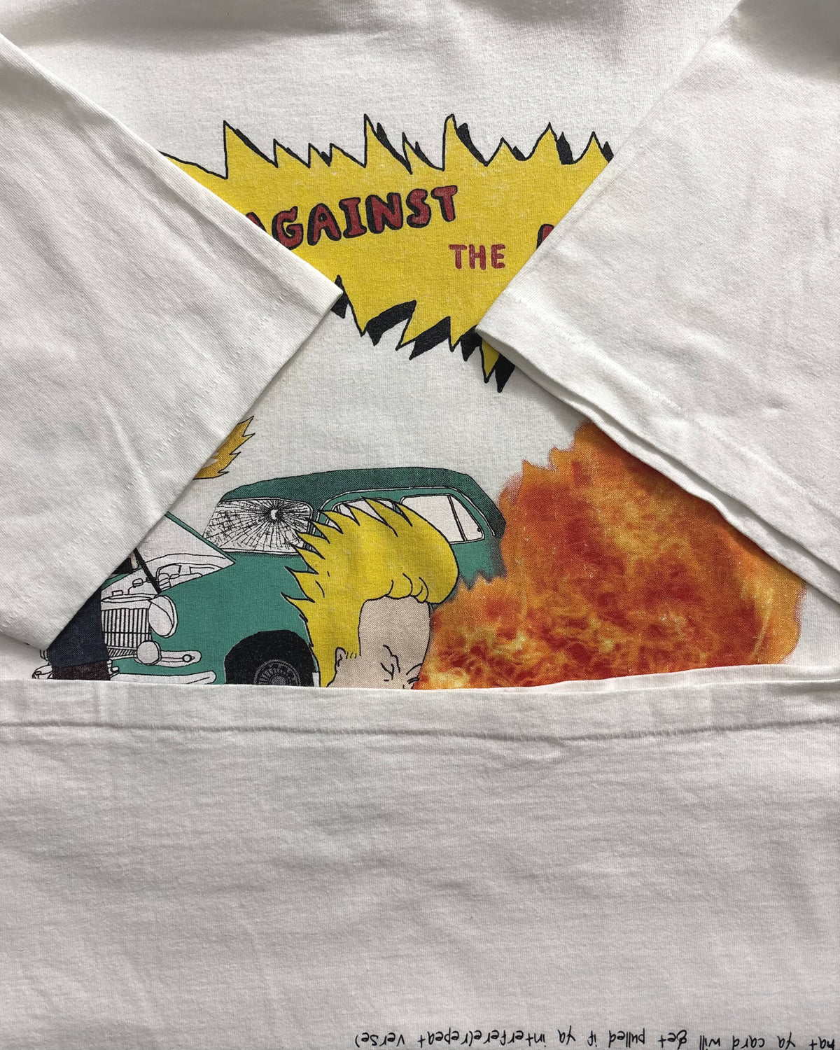 90's RAGE AGAINST THE MACHINE x Beavis & Butthead バンドTシャツ コラボ 両面プリント 表記M USA製 レイジ ビーバスアンドバッドヘッド