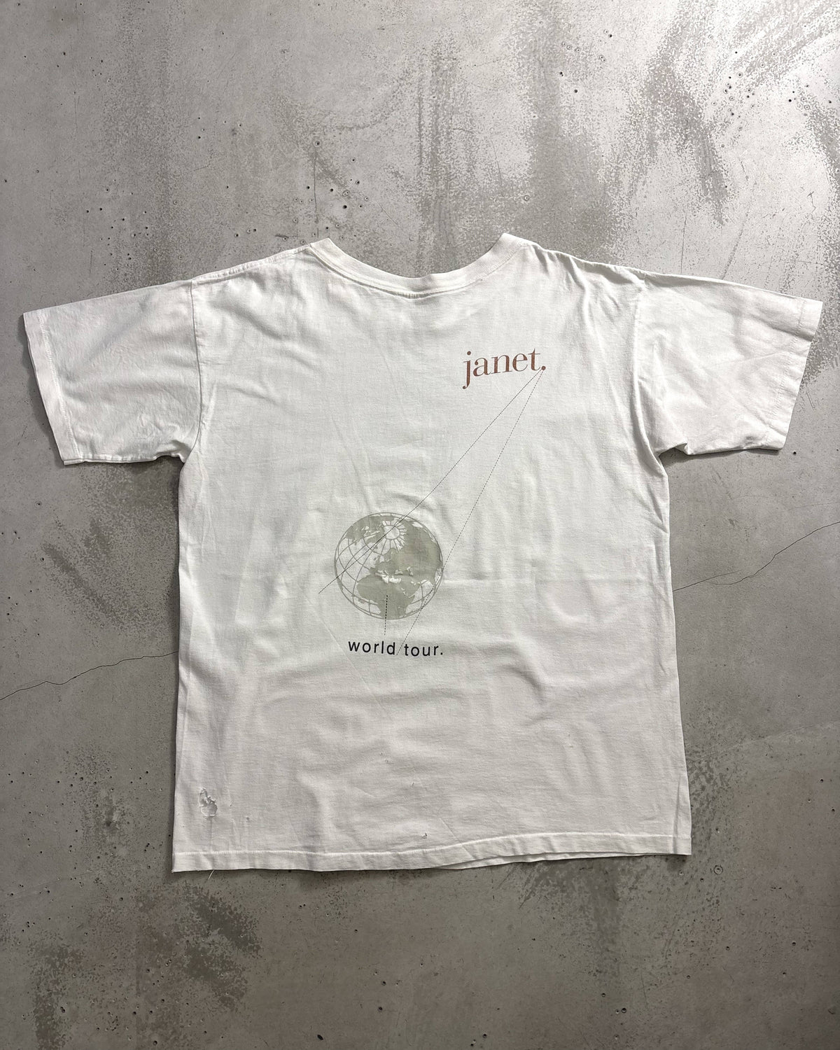 90s Janet Jackson 93 Tour T-Shirt Photo Double-Sided Print Tagged XL Made in USA