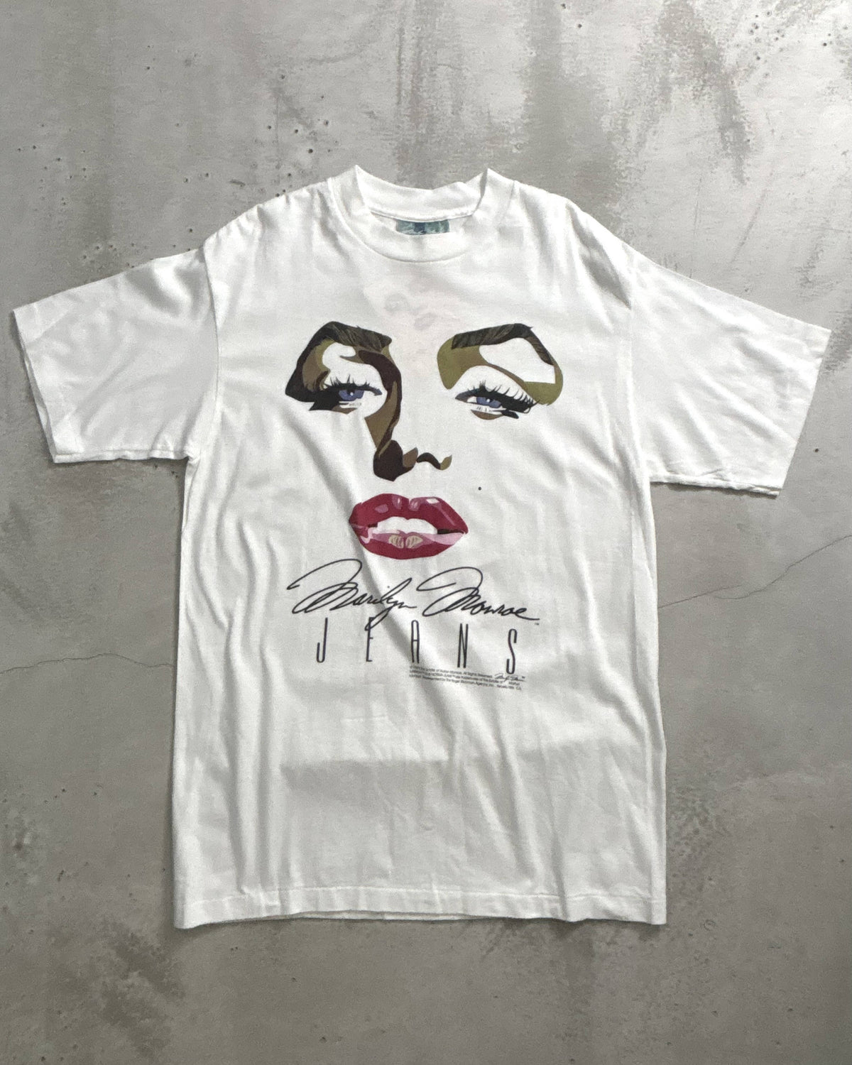 "DEADSTOCK" 90's Marilyn Monroe フェイスプリントTシャツ 表記L デッドストック マリリンモンロー
