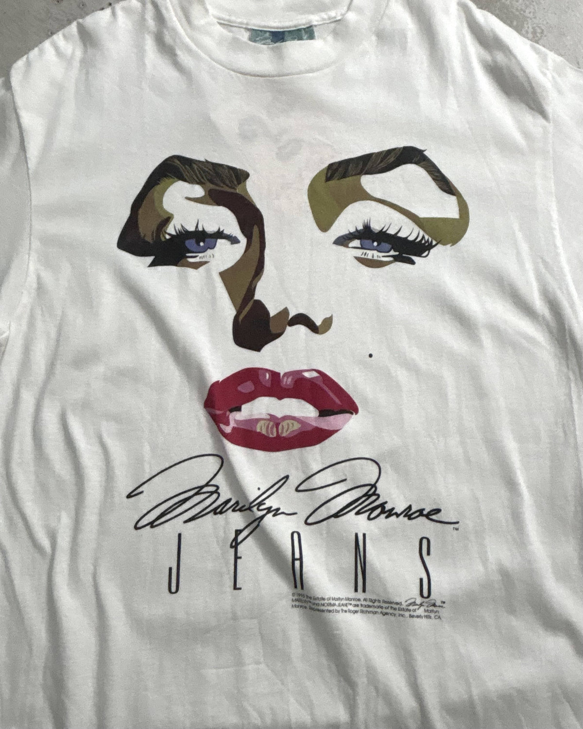 "DEADSTOCK" 90's Marilyn Monroe フェイスプリントTシャツ 表記L デッドストック マリリンモンロー