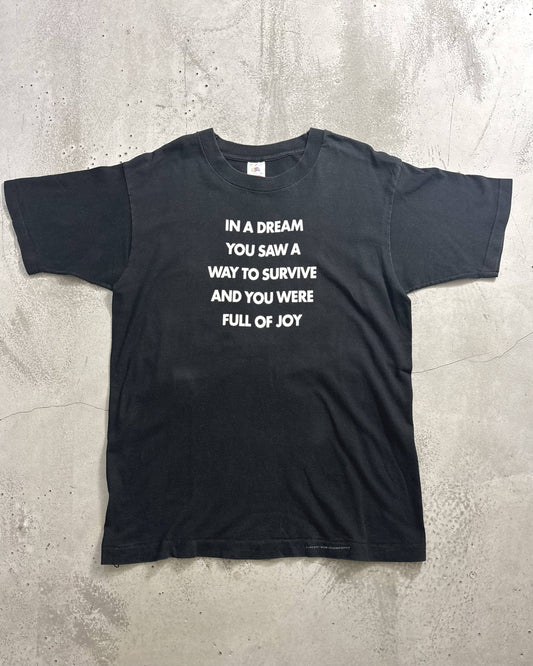 90’s Jenny Holzer メッセージＴシャツ 両面プリント 表記Ｍ USA製 ジェニーホルツァー