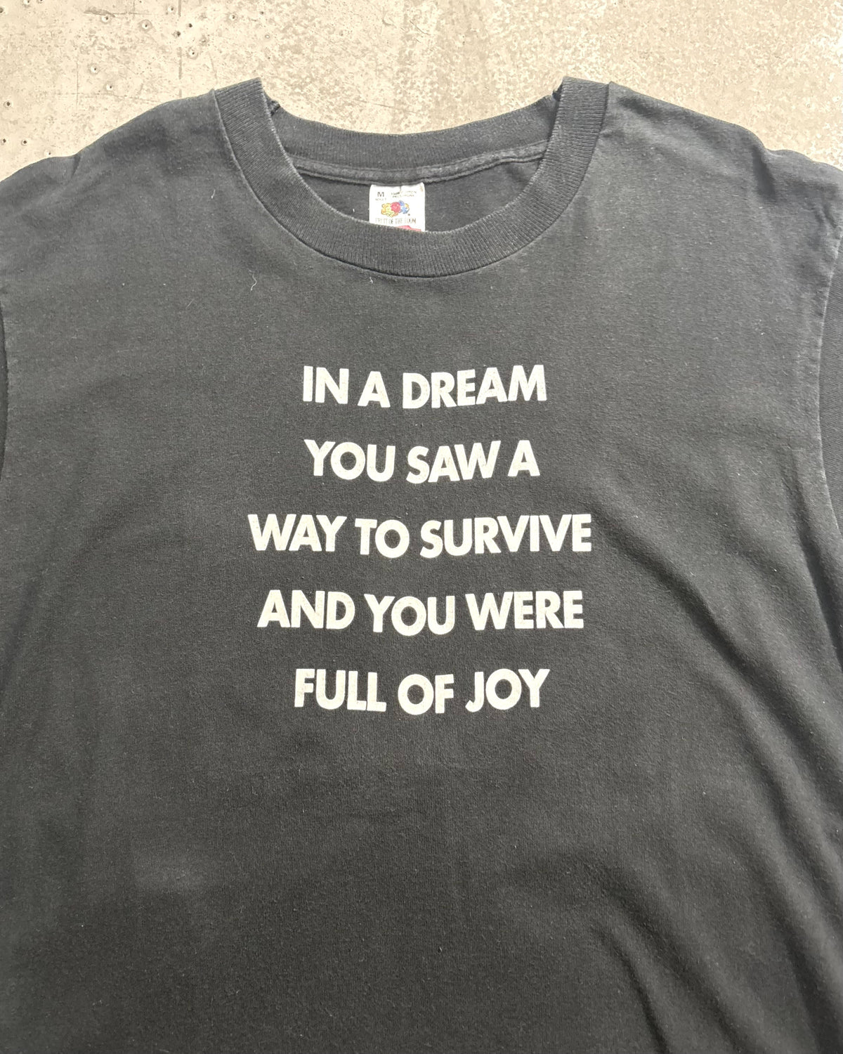 90’s Jenny Holzer メッセージＴシャツ 両面プリント 表記Ｍ USA製 ジェニーホルツァー