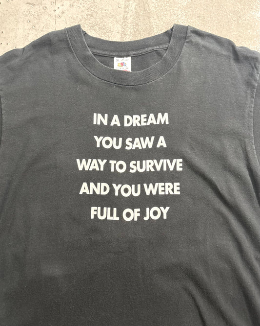 90’s Jenny Holzer メッセージＴシャツ 両面プリント 表記Ｍ USA製 ジェニーホルツァー