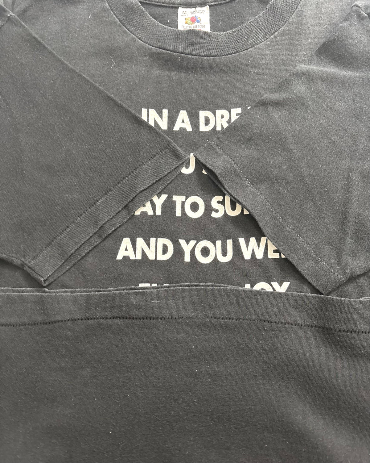 90’s Jenny Holzer メッセージＴシャツ 両面プリント 表記Ｍ USA製 ジェニーホルツァー