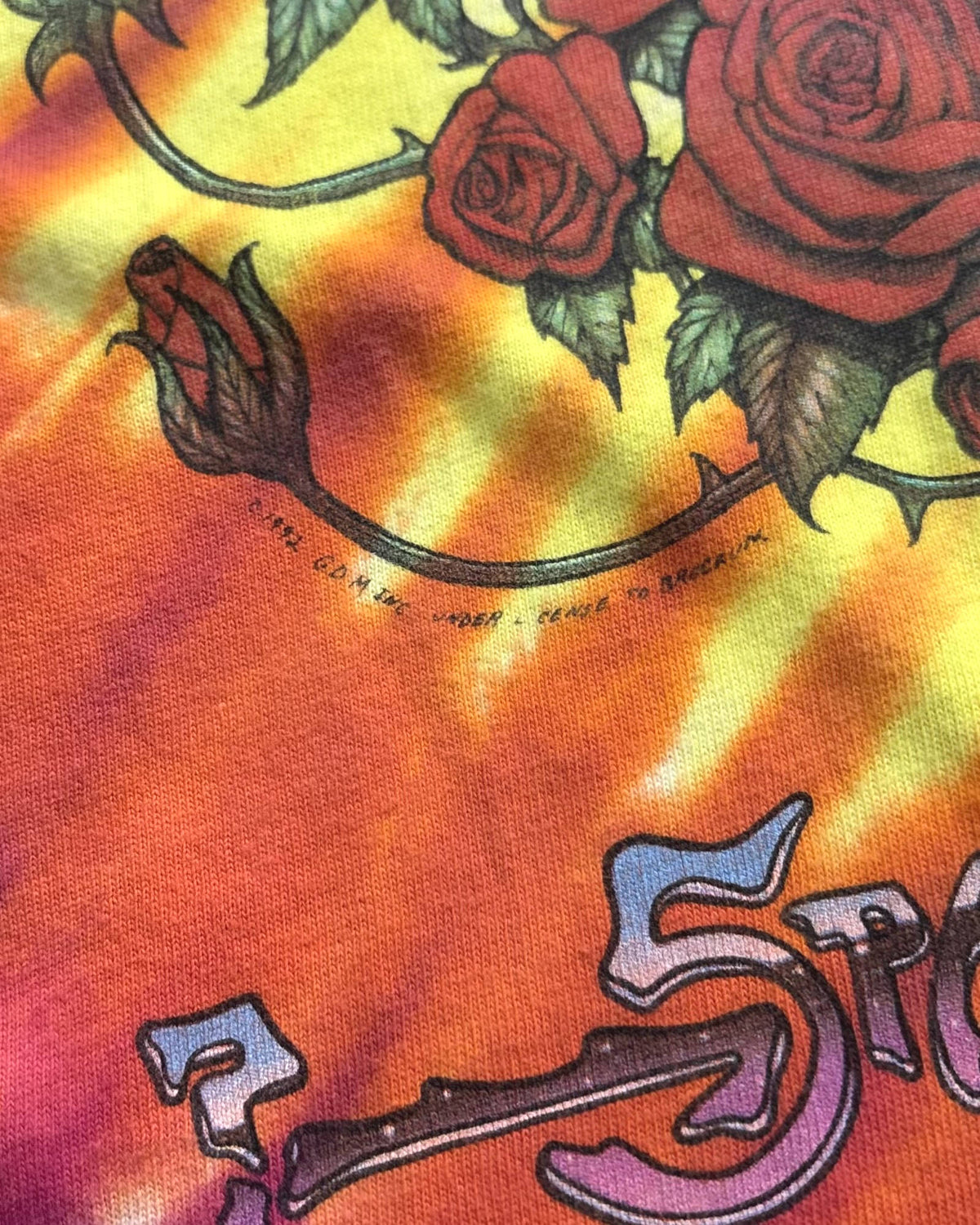 90's Grateful Dead "Space Your Face" タイダイ染め バンドTシャツ 総柄 両面プリント グレイトフルデッド