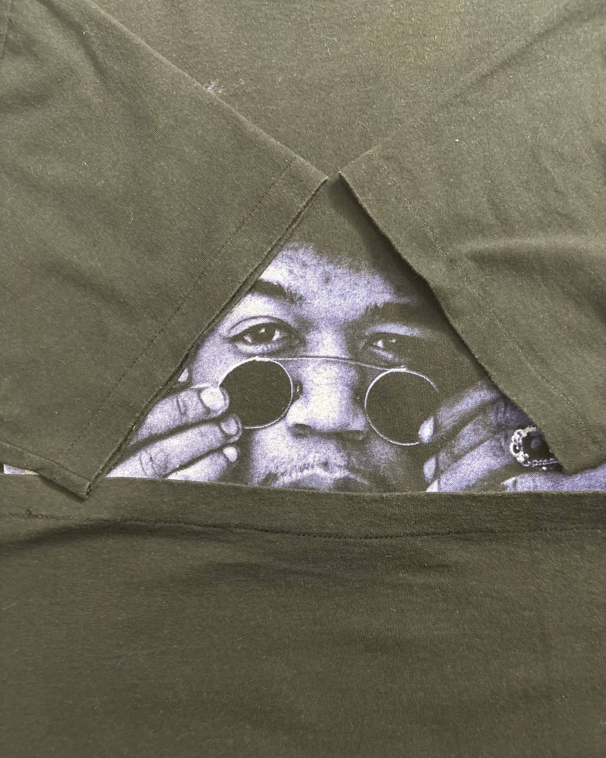 90's Jimi Hendrix フェイスプリントTシャツ 両面プリント 表記L USA製 ジミヘンドリックス