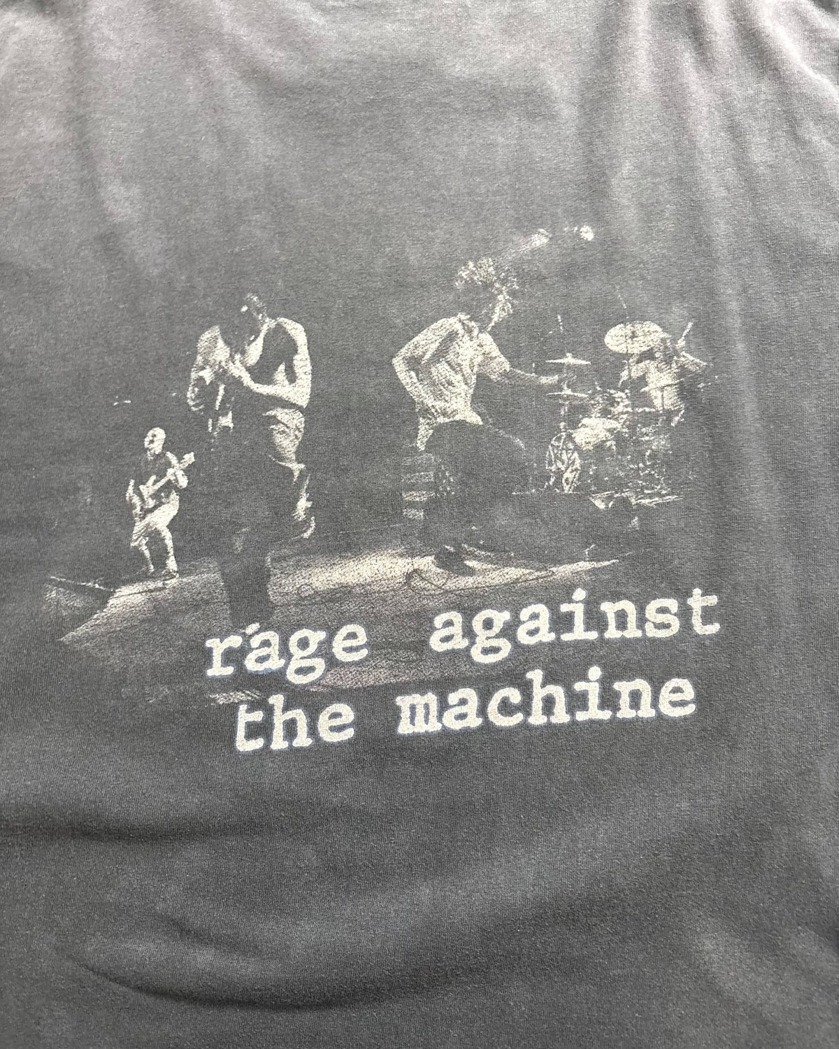 90's RAGE AGAINST THE MACHINE Gear Logo Band T-Shirt Double-Sided Print Size L Made in Mexico Rage