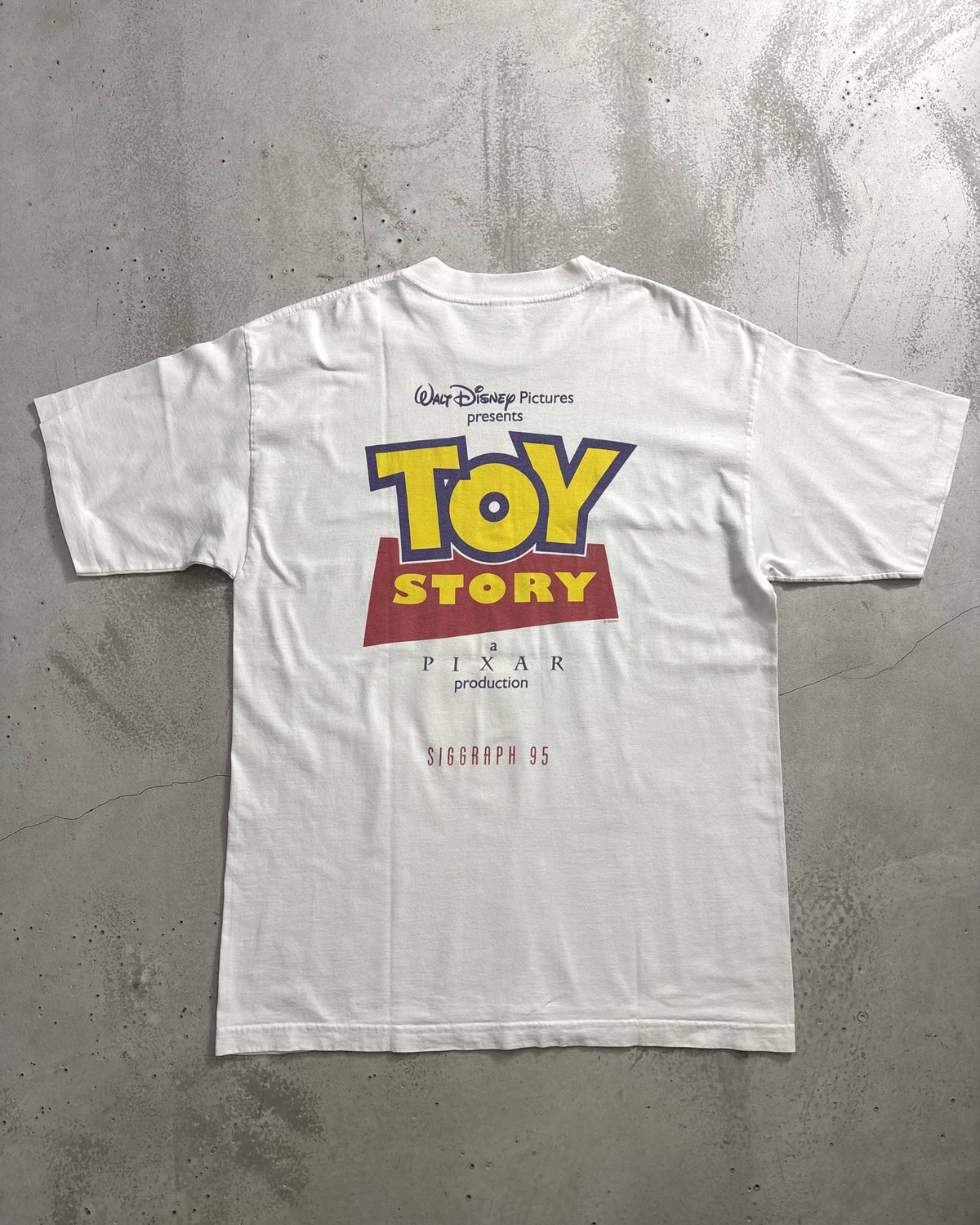 90's Toy Story キャラクターTシャツ Siggraph 95 両面プリント 表記XL USA製 ウッディ バズ トイストーリー