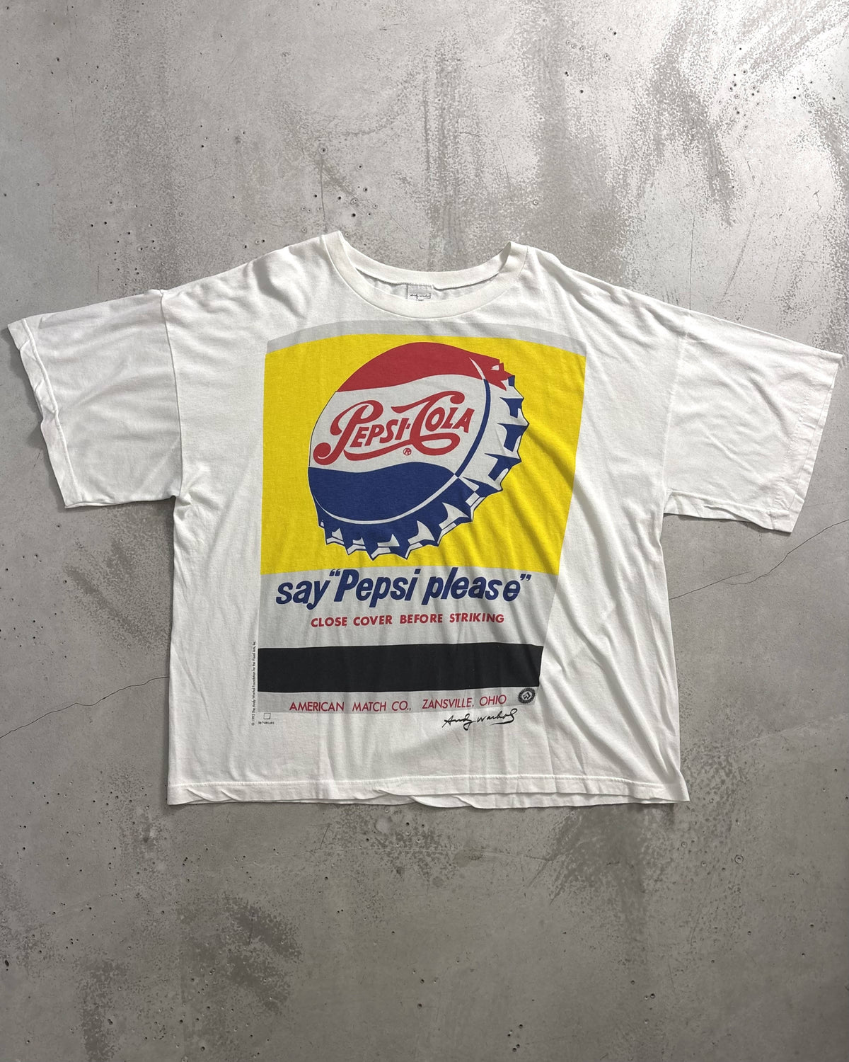 90's Andy Warhol "Pepsi Cola" アートTシャツ 表記XL オランダ製 アンディウォーホル