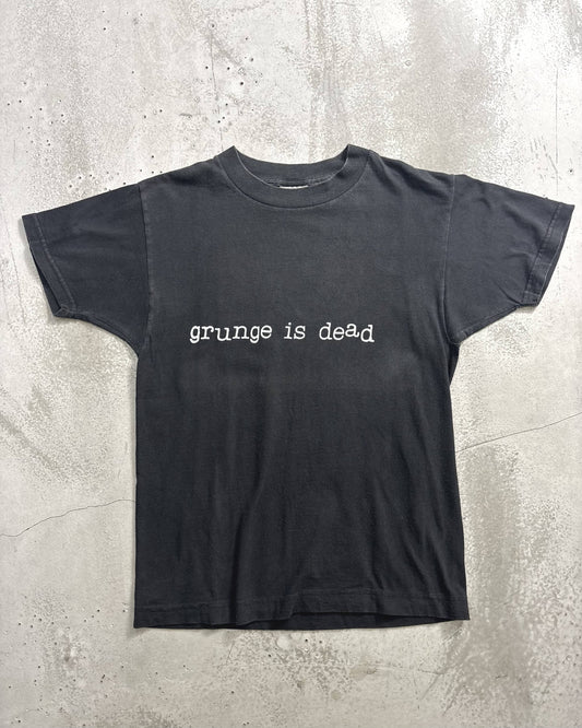 90's "grunge is dead" メッセージTシャツ 表記S メキシコ製 グランジイズデッド