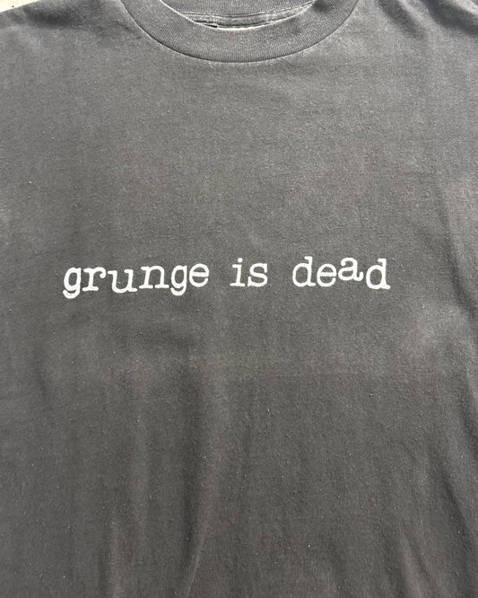 90's "grunge is dead" メッセージTシャツ 表記S メキシコ製 グランジイズデッド