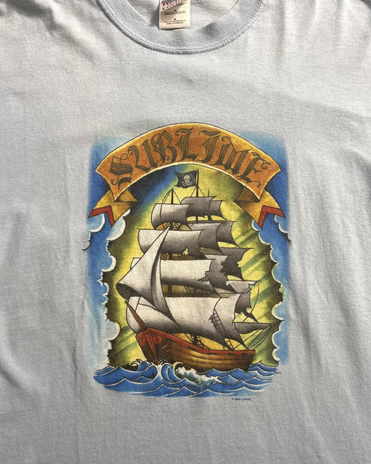 00's SUBLIME "Opie Ortiz" バンドTシャツ アート 海賊船 表記M　サブライム