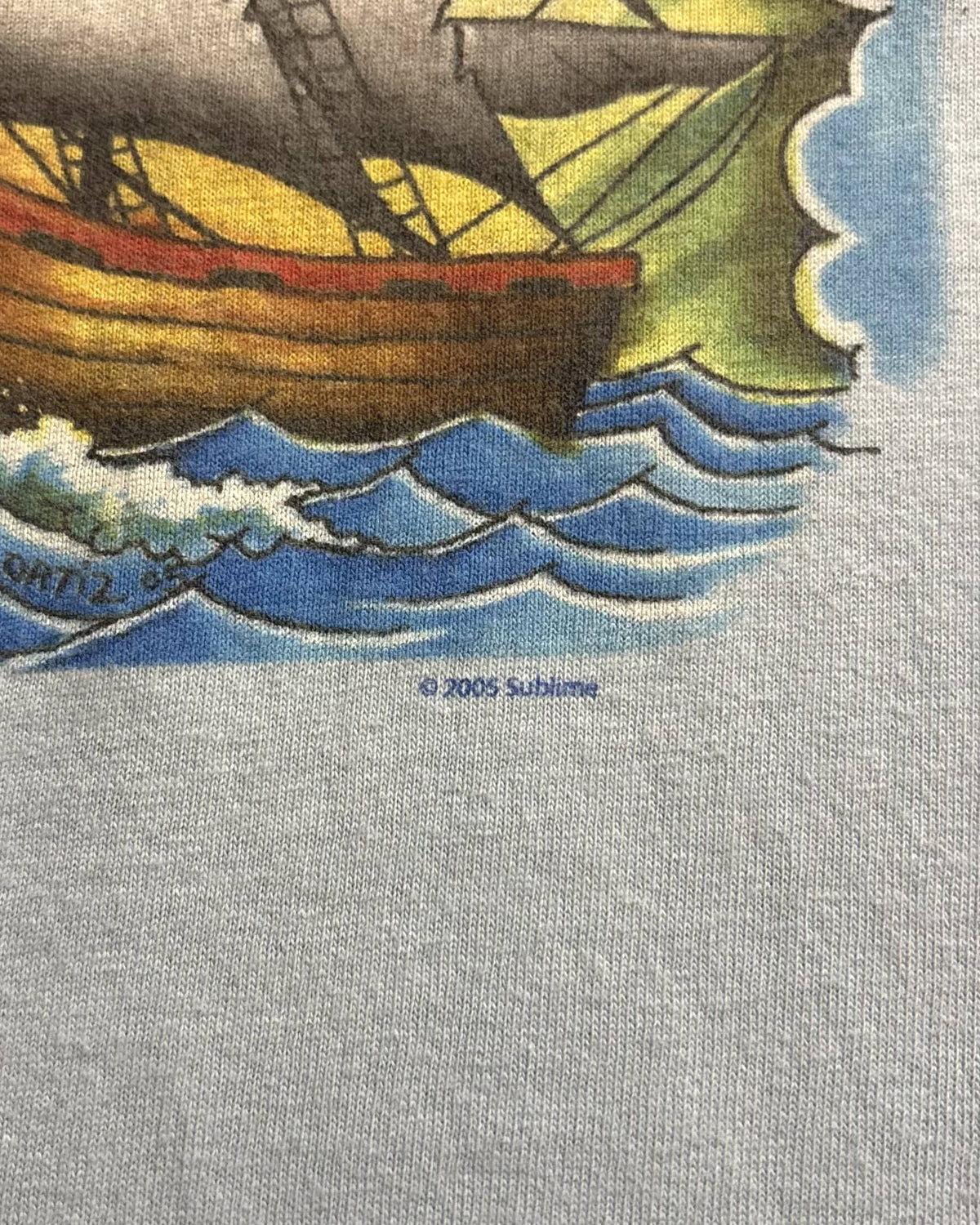00's SUBLIME "Opie Ortiz" Band T-Shirt Art Pirate Ship Size M