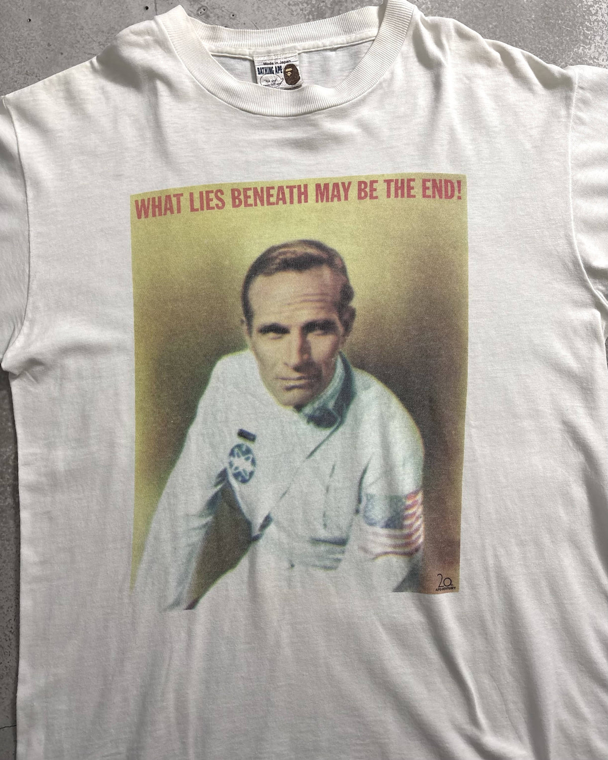 90's A BATHING APE Planet of the Apes Art T-Shirt Early Double-Sided Print Size M Ape
