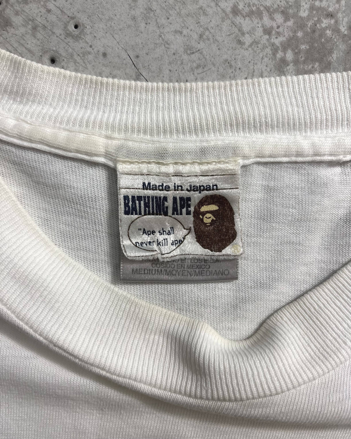90's A BATHING APE Planet of the Apes Art T-Shirt Early Double-Sided Print Size M Ape
