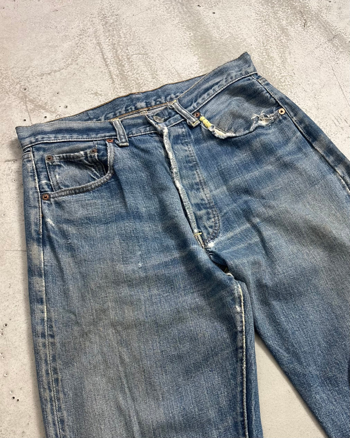 60's Levi's 501 BIGE ボタン裏6 ウエストチェーン 平行ステッチ W30 L26 リーバイス