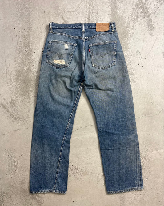 60's Levi's 501 BIGE ボタン裏6 ウエストチェーン 平行ステッチ W30 L26 リーバイス