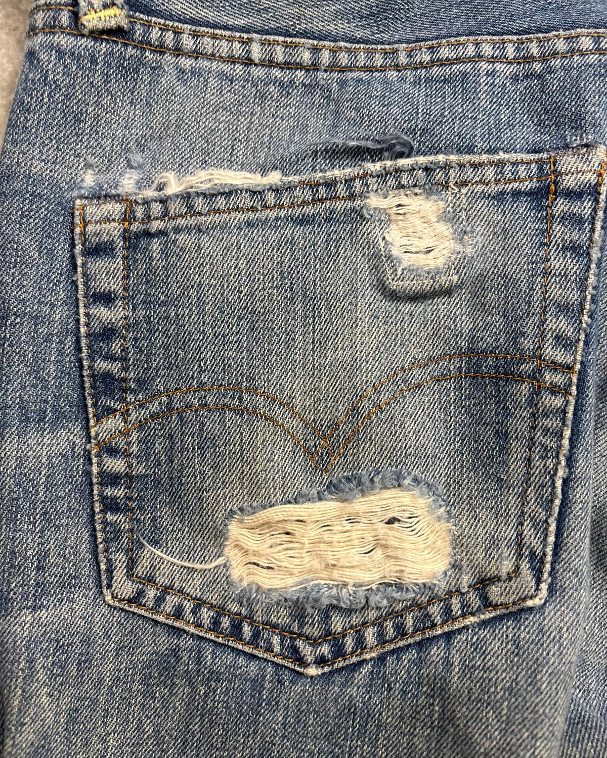 60's Levi's 501 BIGE ボタン裏6 ウエストチェーン 平行ステッチ W30 L26 リーバイス
