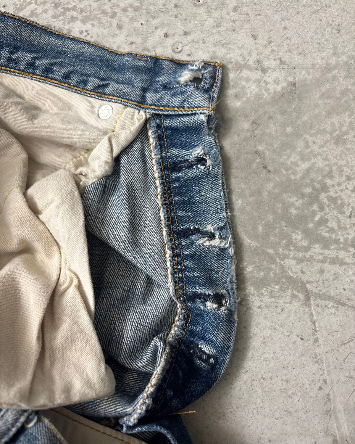 60's Levi's 501 BIGE ボタン裏6 ウエストチェーン 平行ステッチ W30 L26 リーバイス