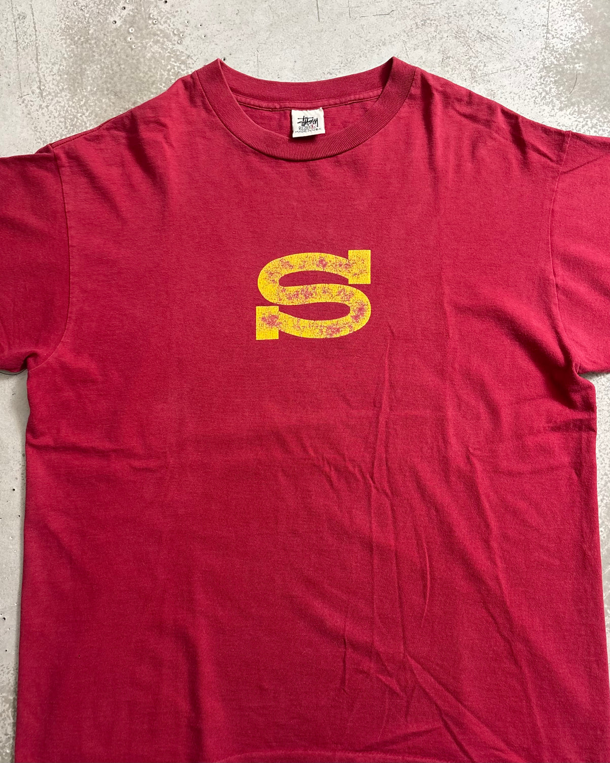 90's Stussy "S" プリントTシャツ Oldstussy STUSSYSPORT 両面プリント 表記L USA製 ステューシー