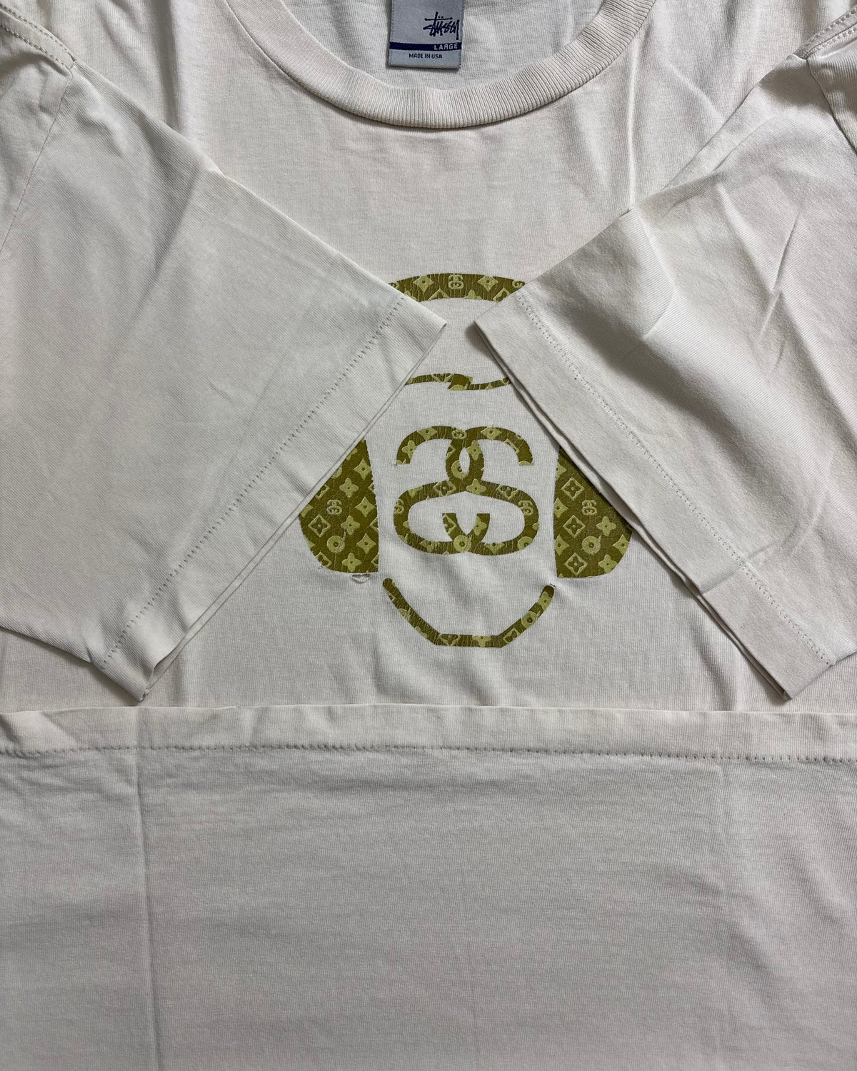 90's Stussy "Monogram headphone" プリントTシャツ Oldstussy 表記L USA製 ステューシー