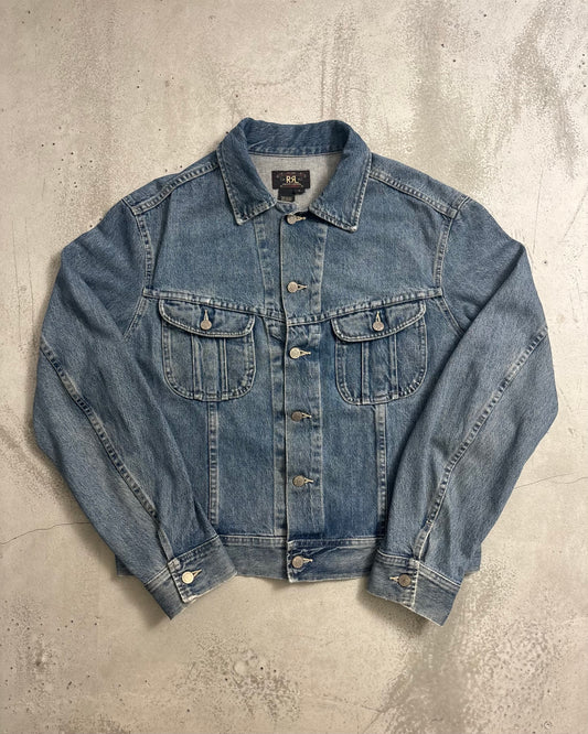 90's RRL Ralph Lauren "101J" デニムジャケット 三ツ星タグ 表記L USA製 ダブルアールエル ラルフローレン