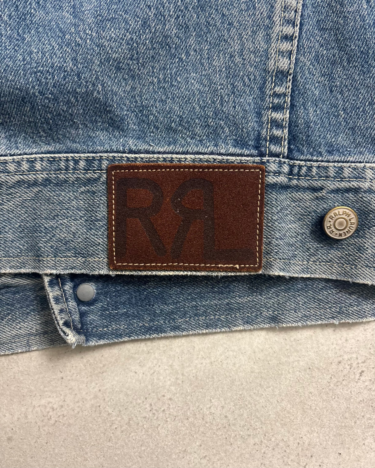 90's RRL Ralph Lauren "101J" デニムジャケット 三ツ星タグ 表記L USA製 ダブルアールエル ラルフローレン