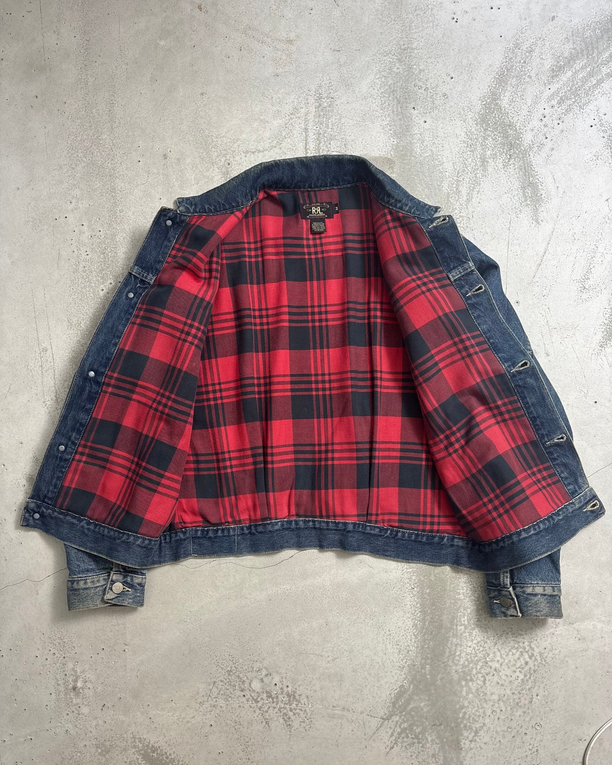 90's RRL Ralph Lauren "2nd" デニムジャケット 三ツ星タグ 表記M USA製 ダブルアールエル ラルフローレン