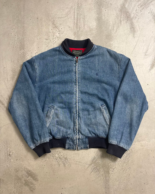 90's POLO COUNTRY デニムボンバージャケット Ralph Lauren 表記M USA製 ポロカントリー ラルフローレン